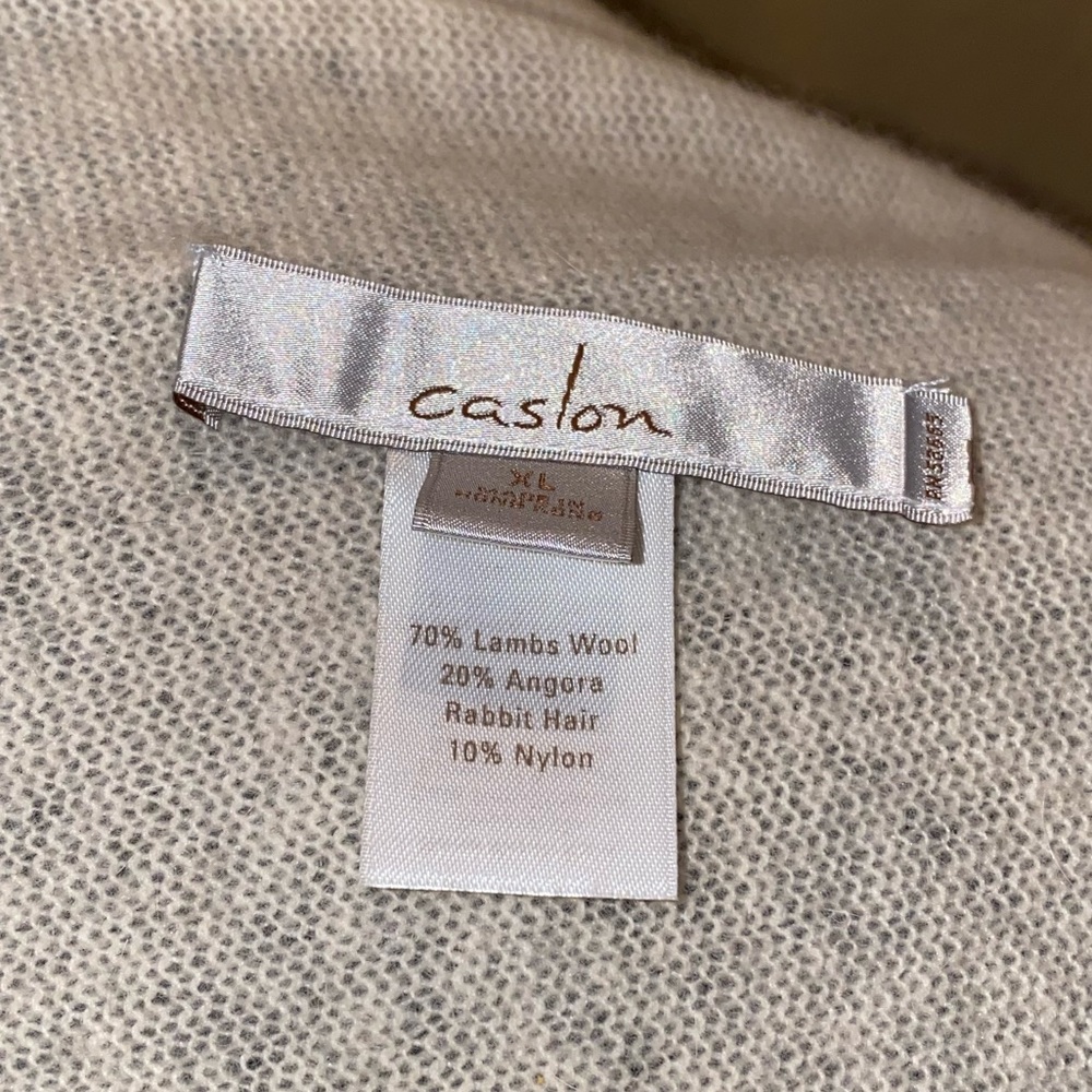 Wool Blend Angora Wrap With Sequins - image 6